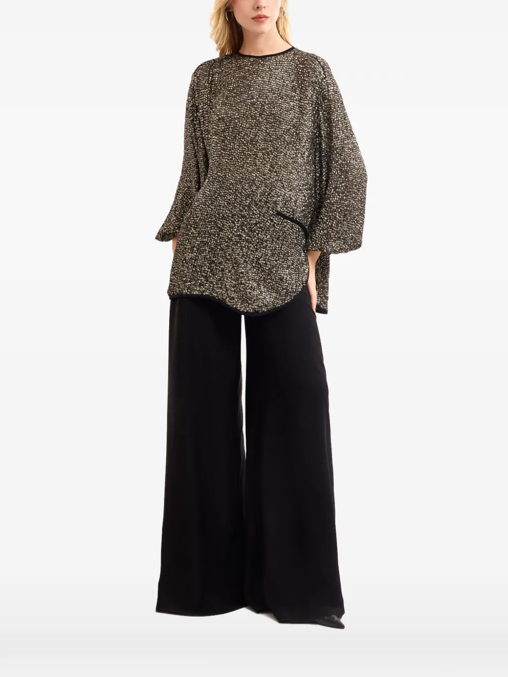 Gemy Maalouf metallic pocket blouse - Oro