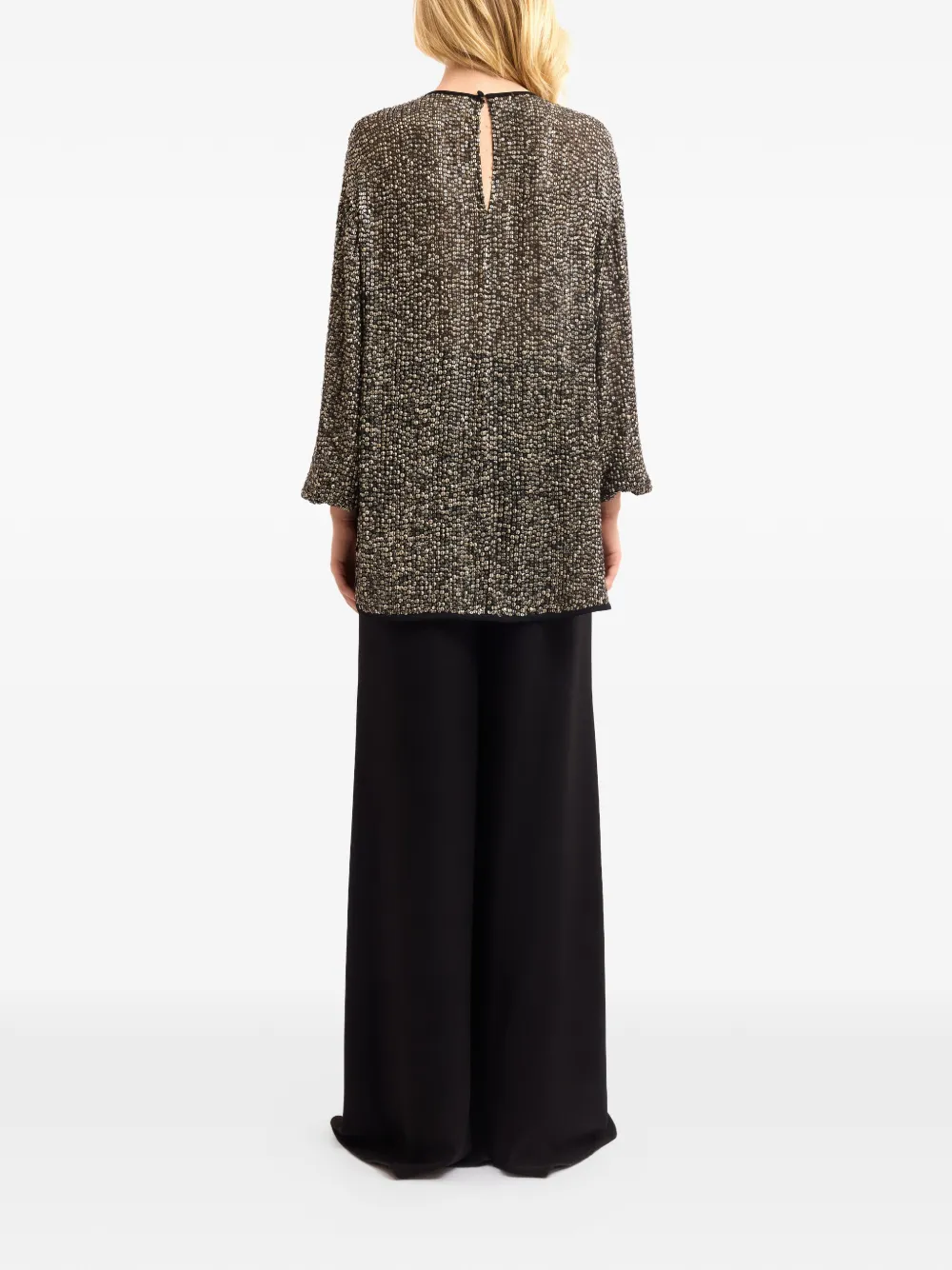 Gemy Maalouf Blouse met metallic zak Goud