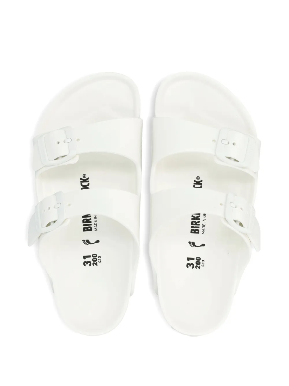 Birkenstock Kids Arizona buckle sandals Wit