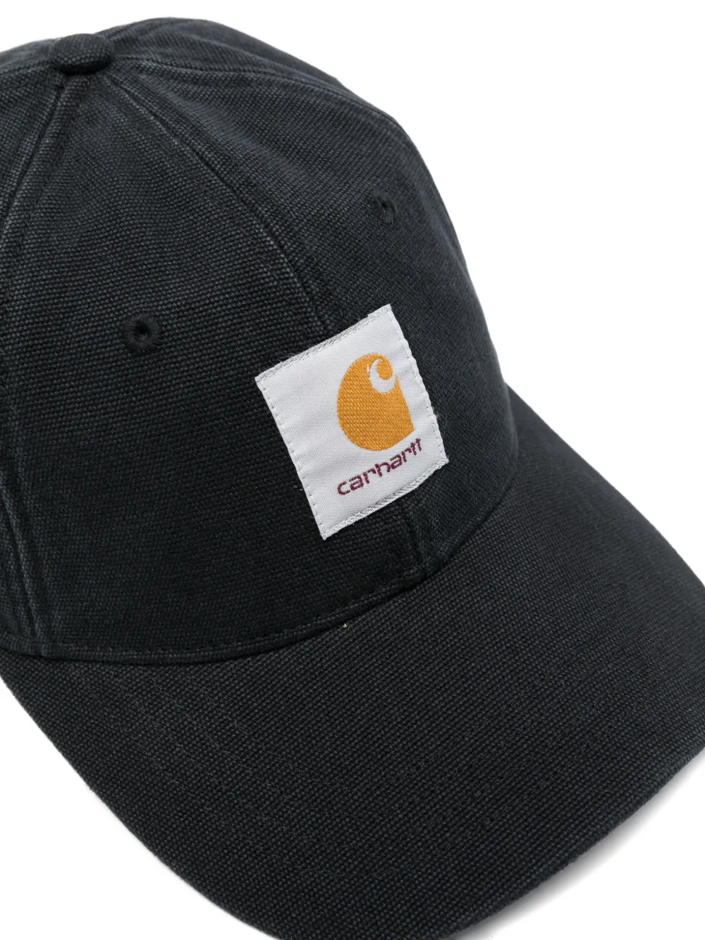  Carhartt Wip Canvas Logo-patch Baseball Cap - Black 