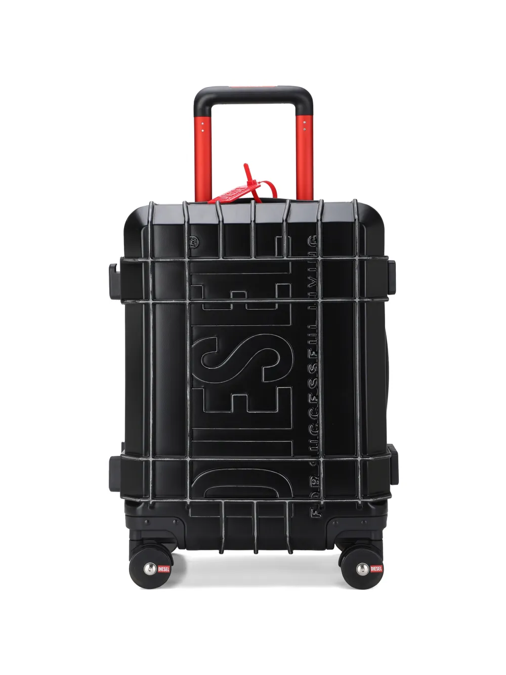 Diesel small embossed-logo suitcase - Black