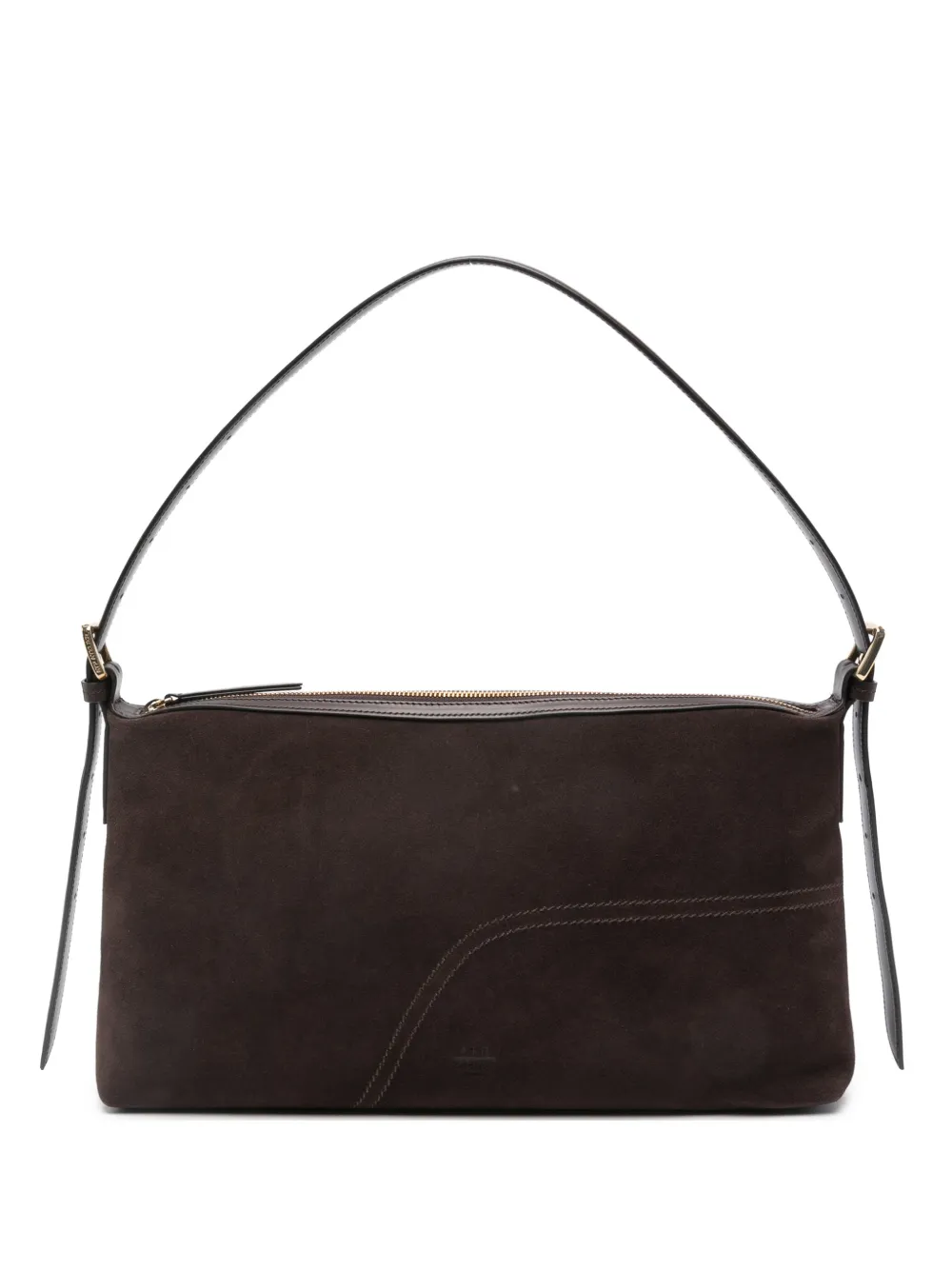 ATP Atelier Castellare zip suede tote bag - Marrone