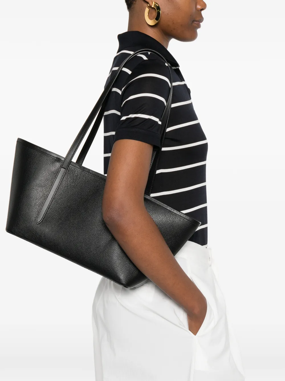  Atp Atelier Gaiba Leather Shoulder Bag - Black 