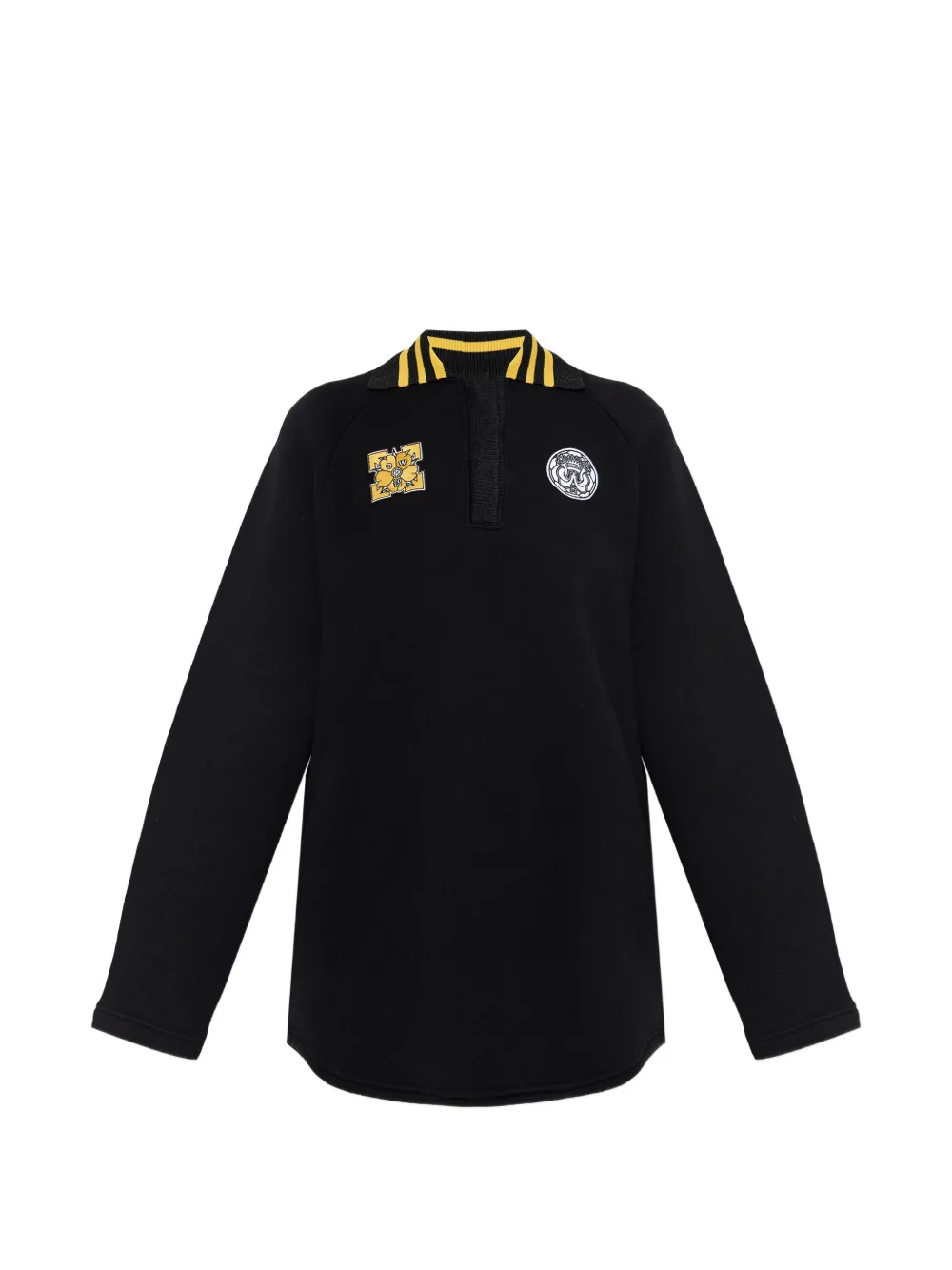 Off-White appliquéd collared dress - Nero