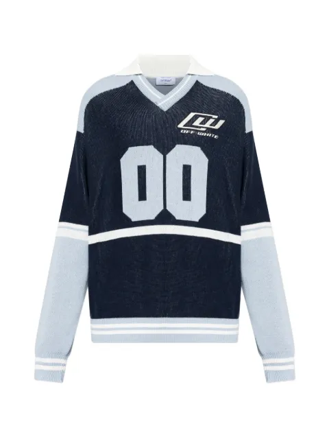 Off-White logo-detail V-neck sweater