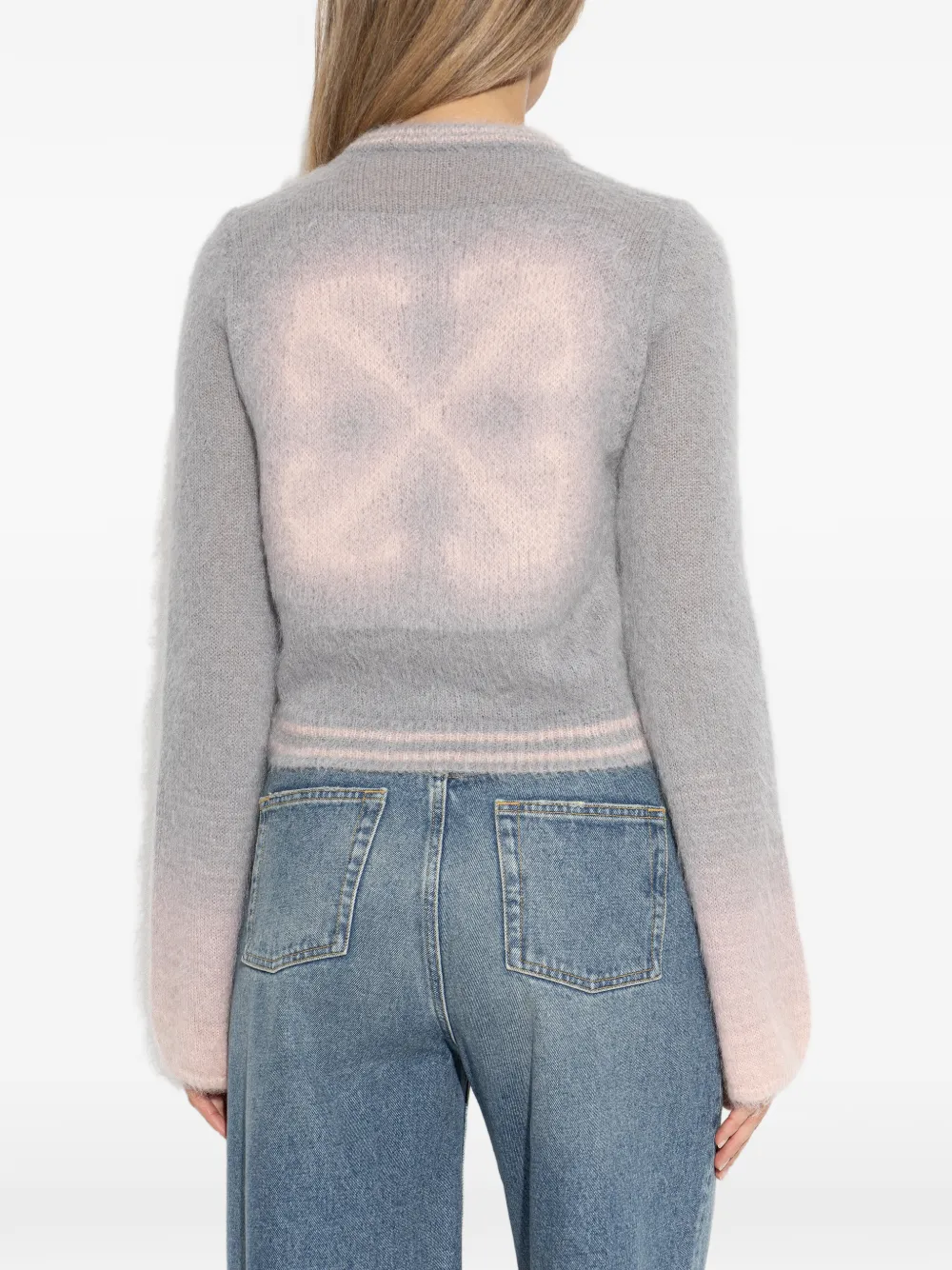 Off-White Trui verfraaid met logo Grijs