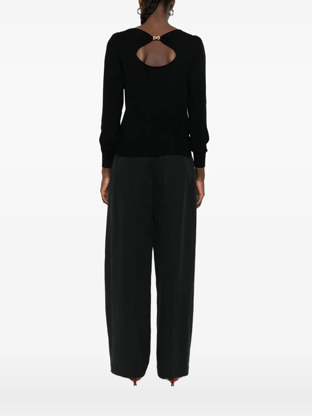 TWINSET Top met lange mouwen Zwart