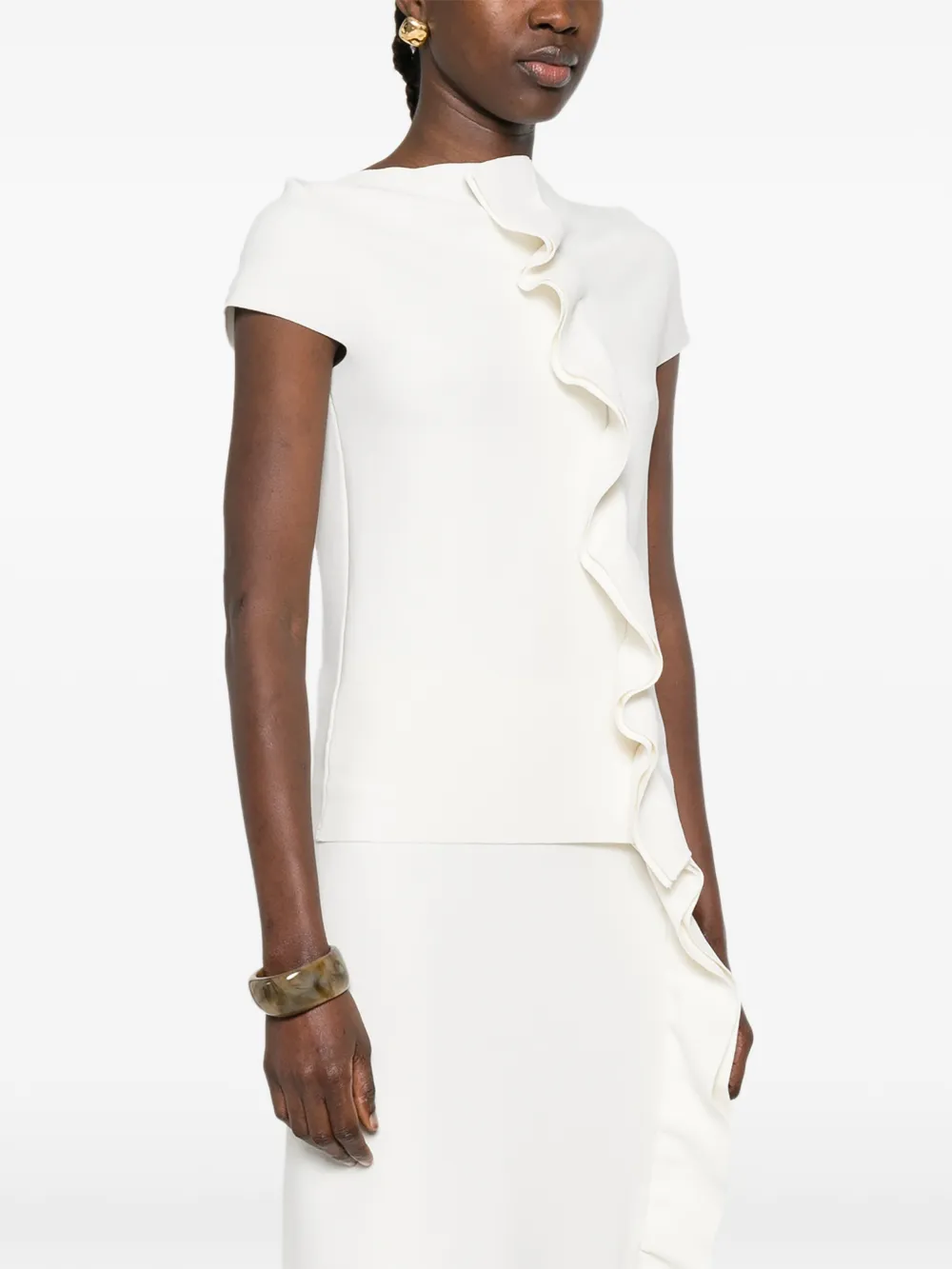Ruffled Short-Sleeve Top