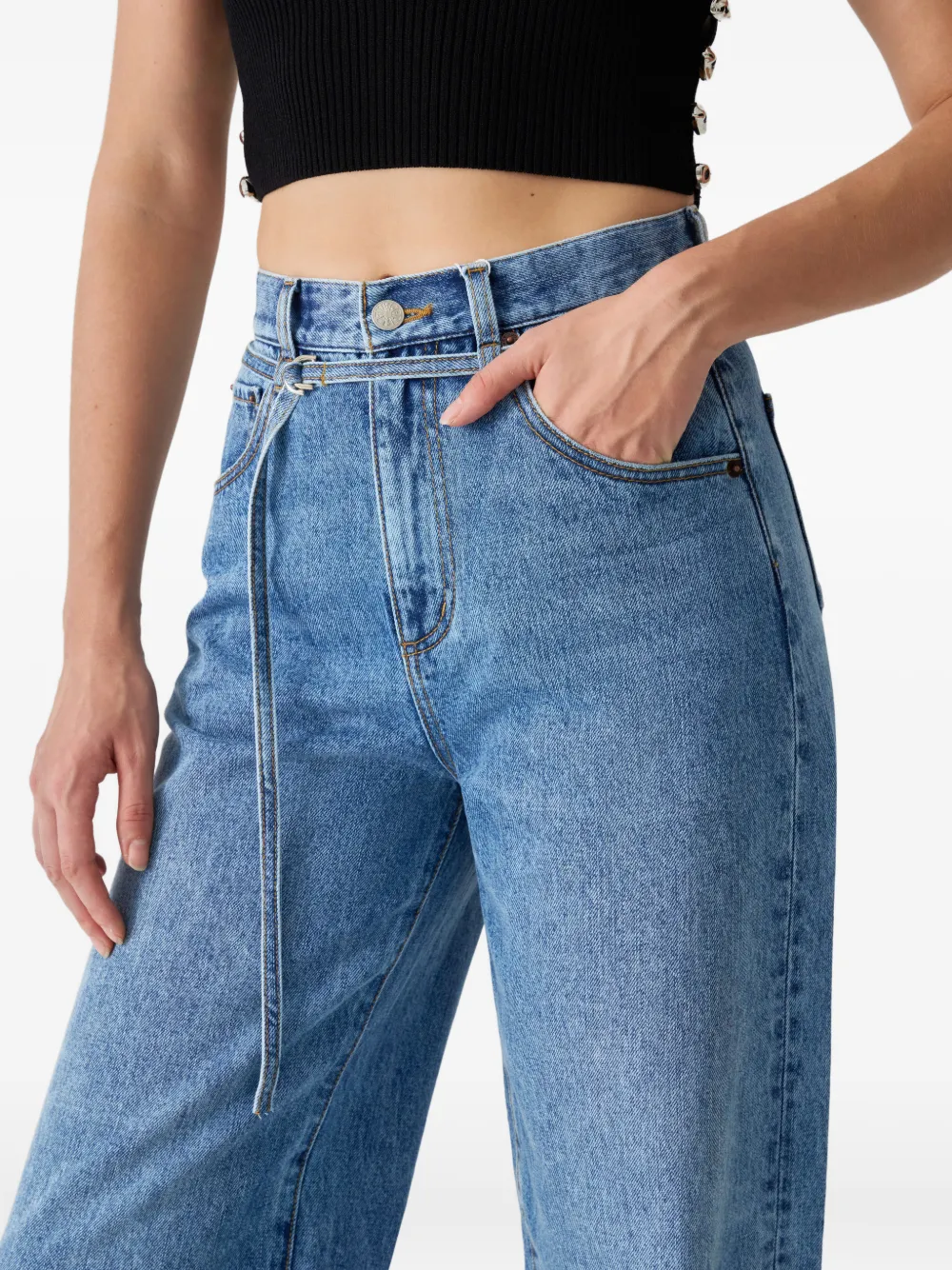 Hey Joanie Twilight jeans met wijde pijpen Blauw