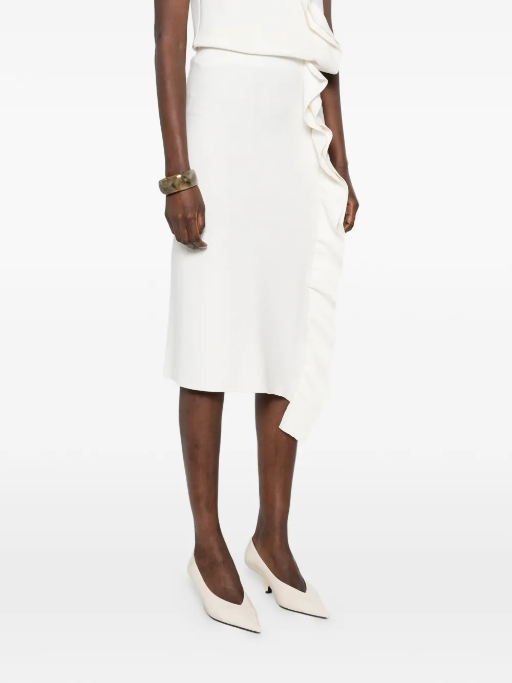 Ruffled Midi Skirt