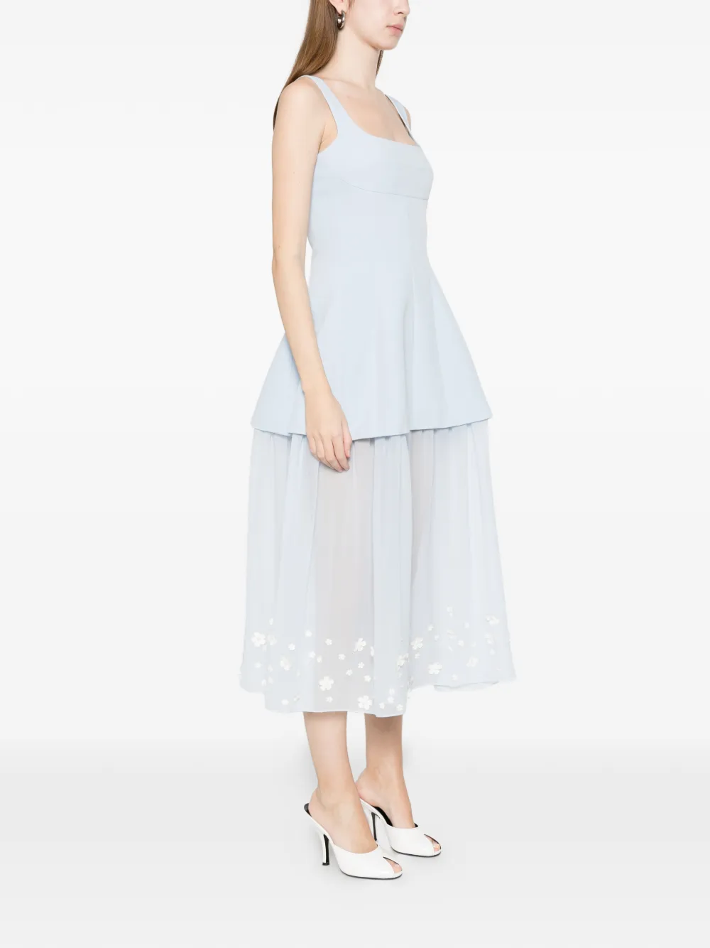 Stine Goya Jurk met bloemenpatch Blauw