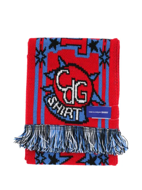 ASICS x Comme Des Garcons fringed striped scarf