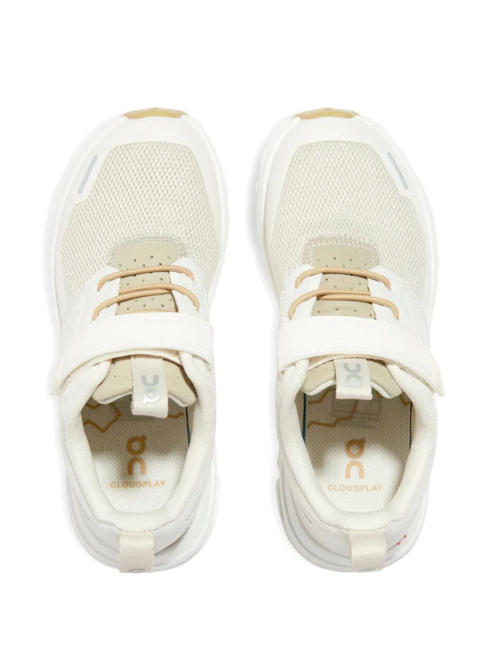 on running kids Sneakers met klittenband Beige
