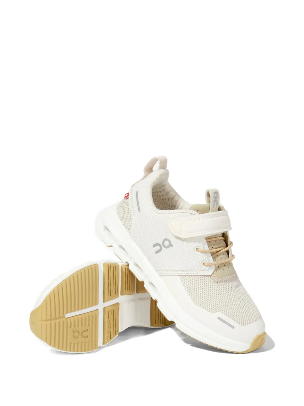on running kids Sneakers met klittenband Beige