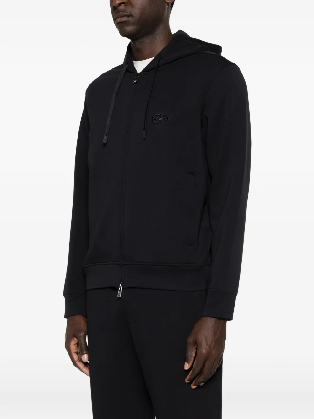 Emporio Armani Hoodie met logo Zwart