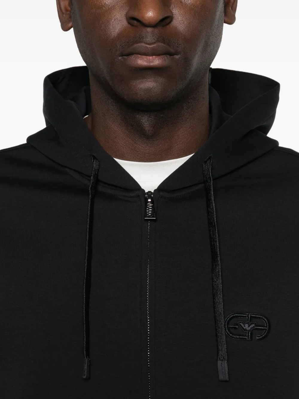 Emporio Armani Hoodie met logo Zwart