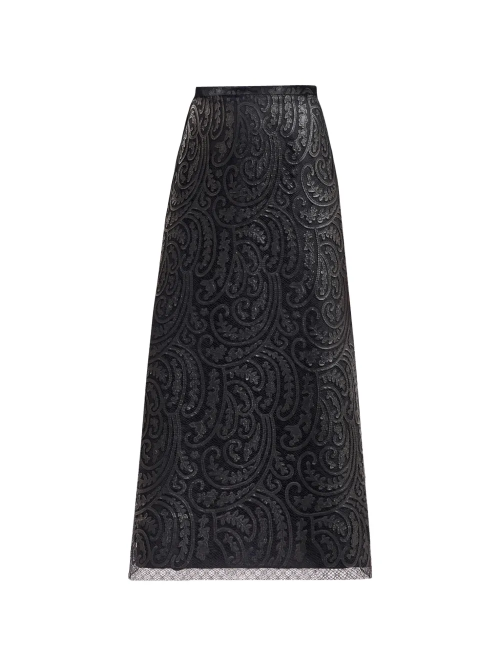 Gemy Maalouf paisley patterned midi skirt - Nero
