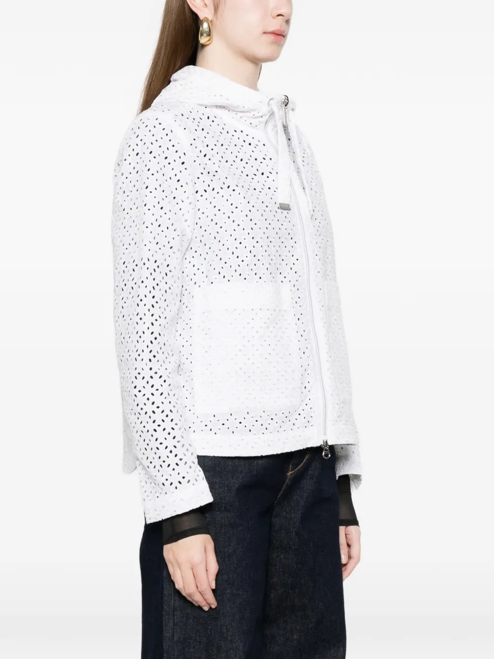  Colmar Hooded Perforated Jacket - White 