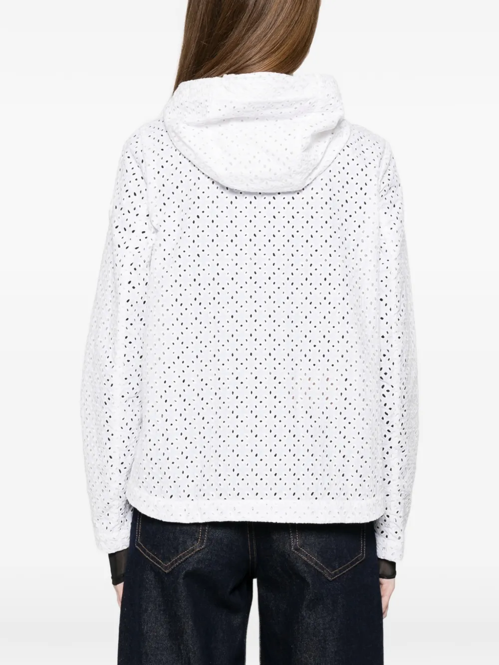 Colmar Geperforeerd jack met capuchon Wit
