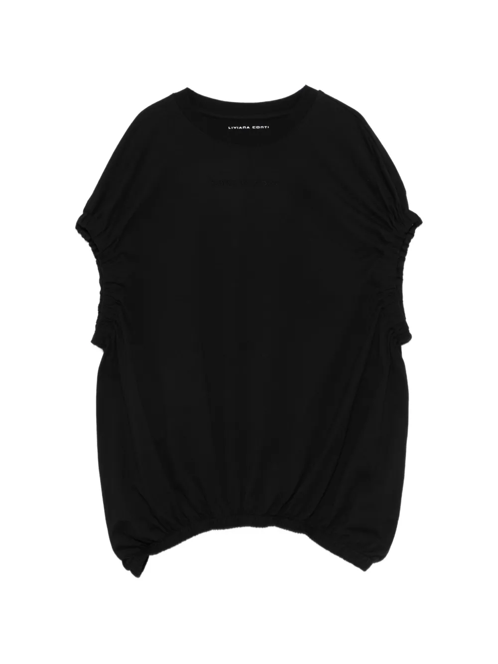 Liviana Conti T-shirt con arricciatura - Nero