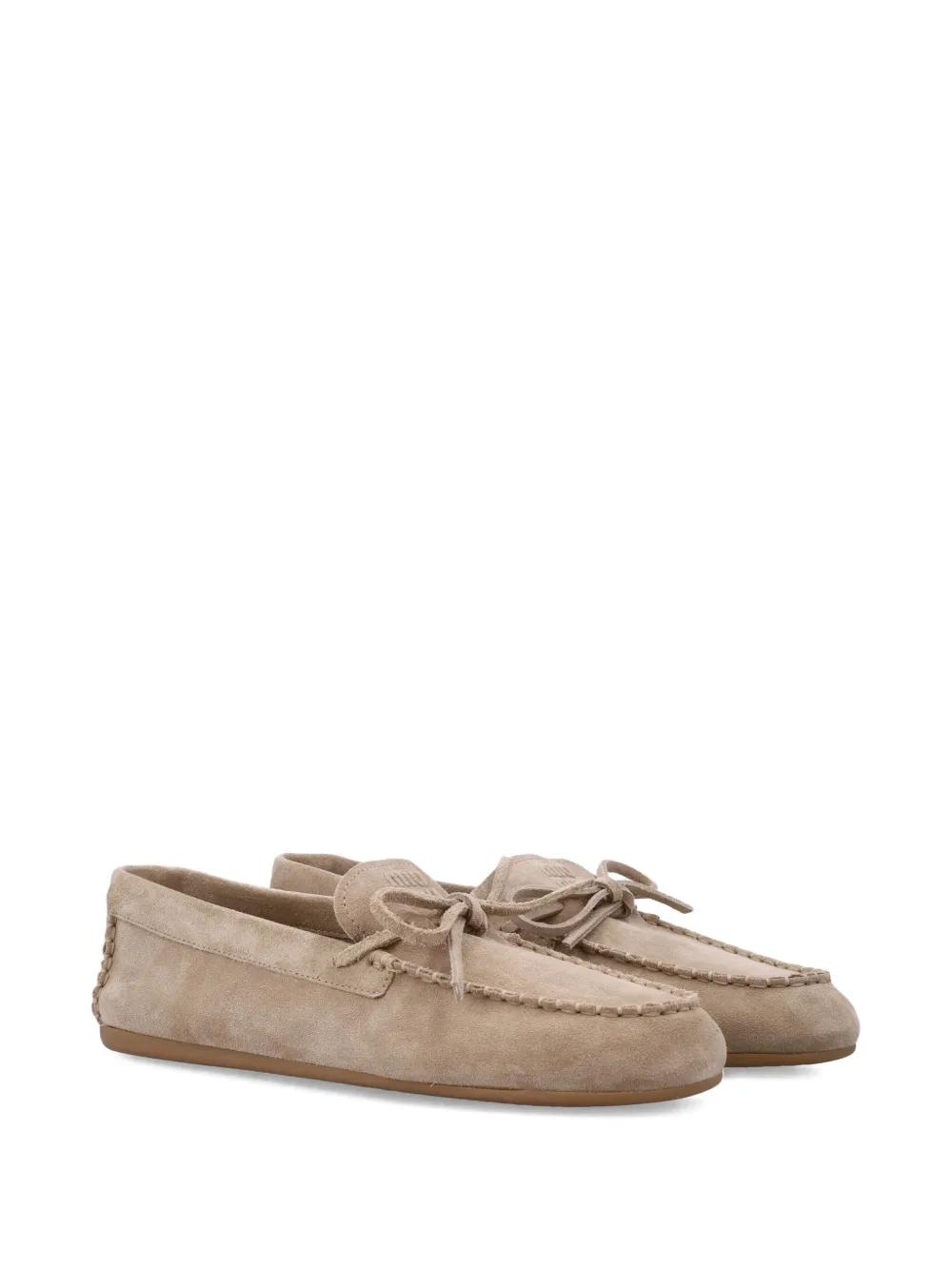 Miu suede loafers Beige