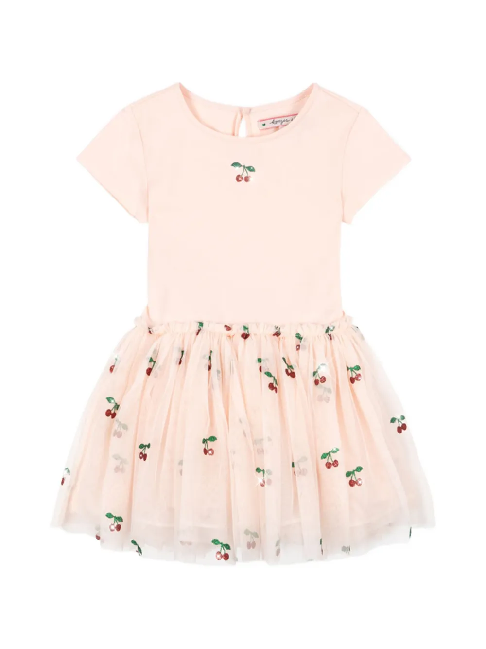 Konges Sløjd cherry-embroidered dress - Rosa