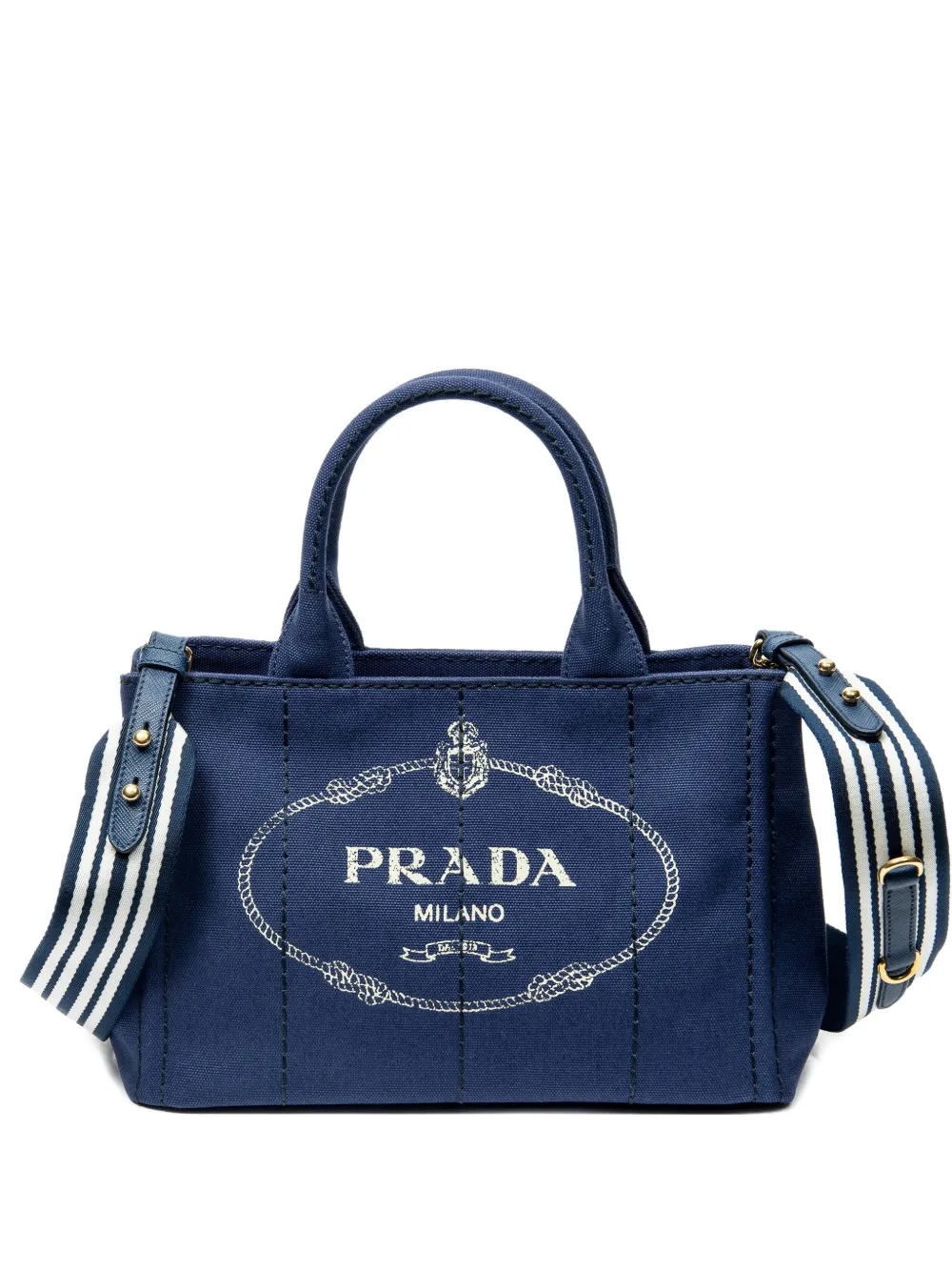 Prada Pre-Owned small Canapa tote bag - Blu