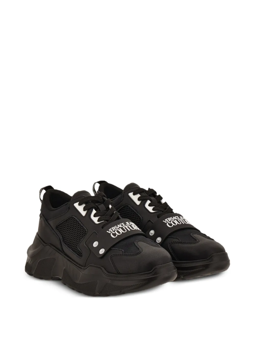 Versace Jeans Couture Speedtrack sneakers met logo Zwart