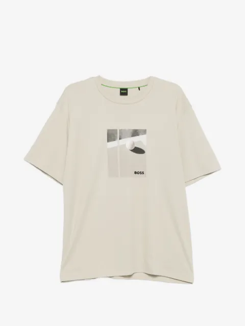 BOSS playera con estampado de tenis artístico