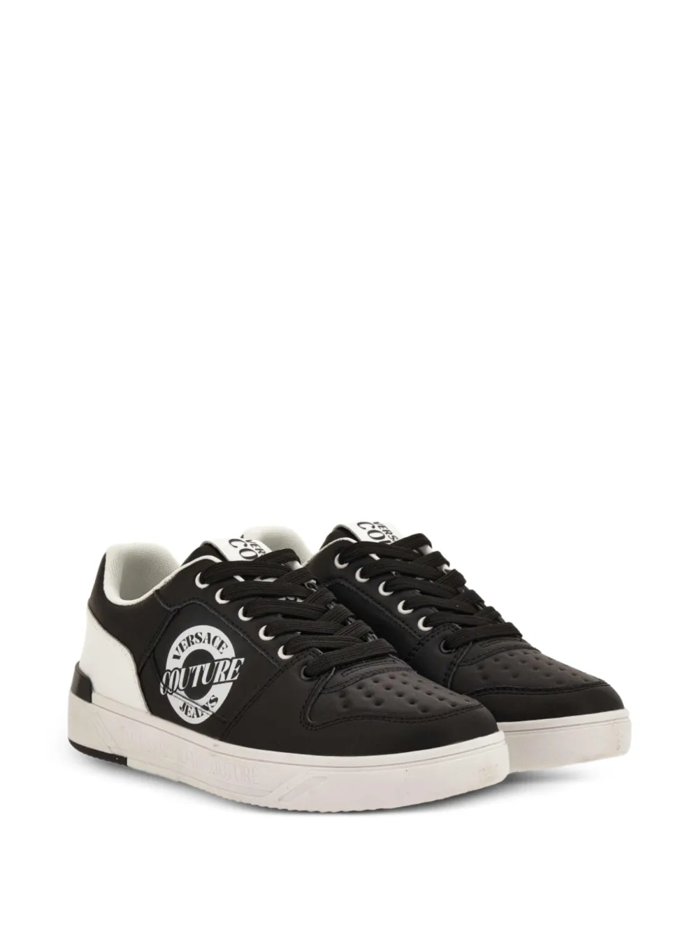 Versace Jeans Couture Sneakers met logo Zwart