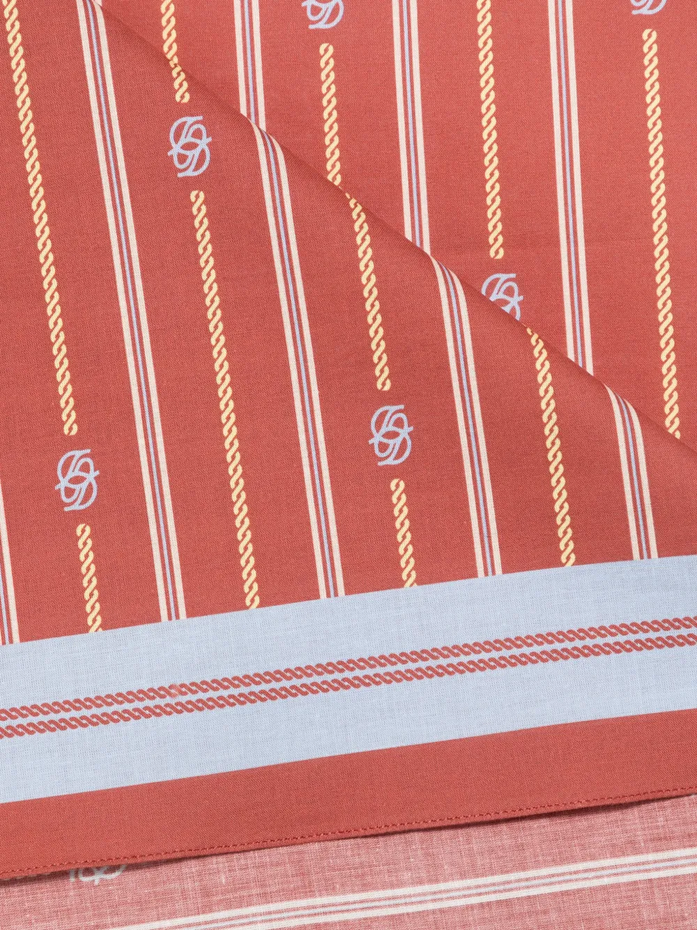 Drôle De Monsieur Gestreepte sjaal met logo Rood