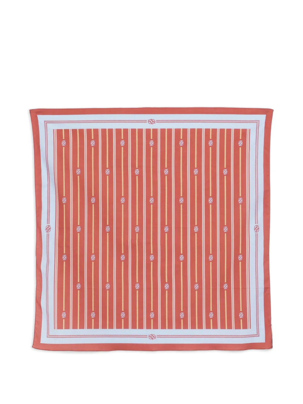 Drôle De Monsieur striped logo scarf - Rot