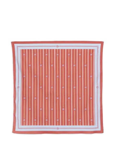 Drôle De Monsieur striped logo scarf