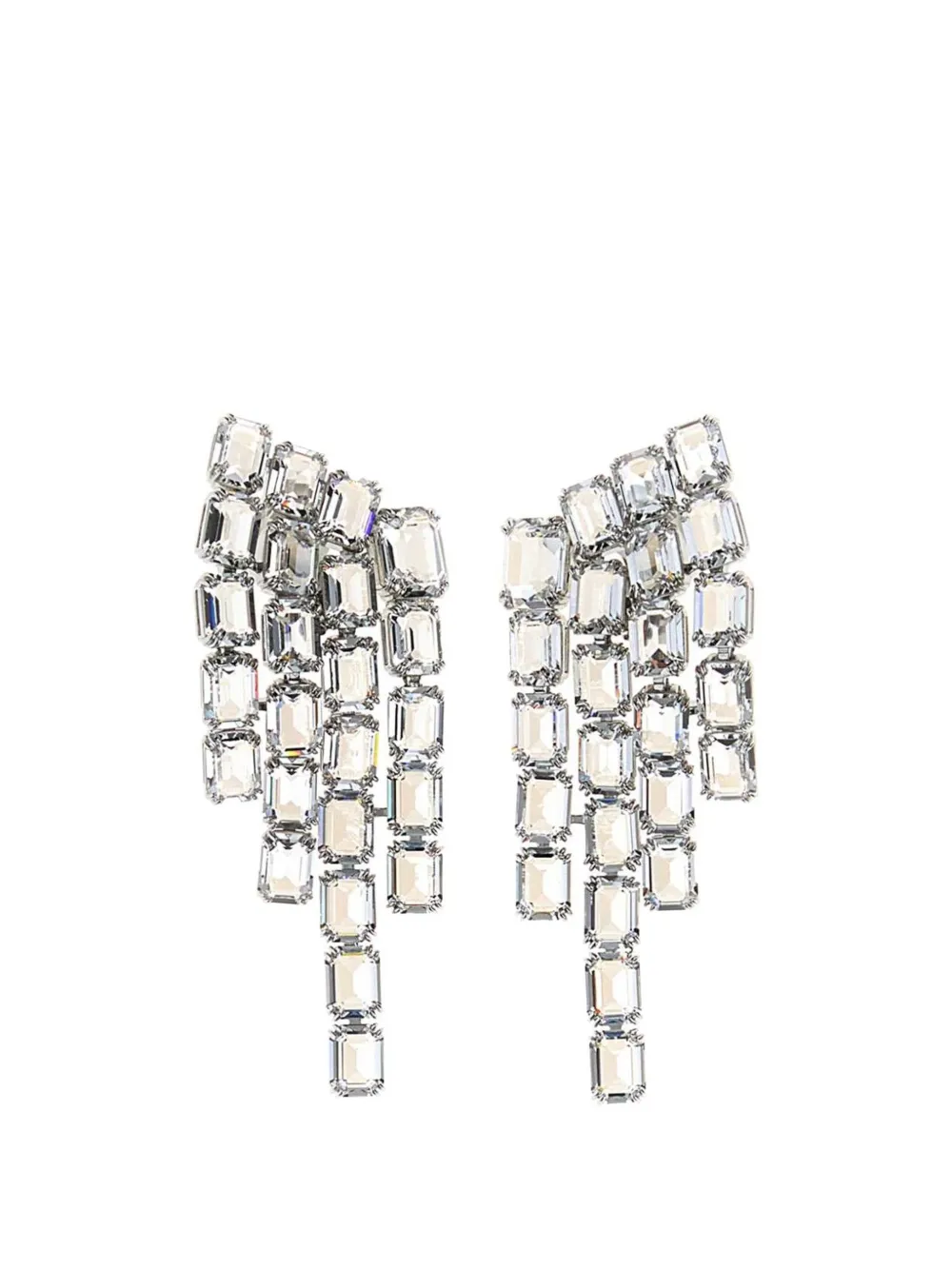 Swarovski Millenia rectangular clip earrings - Argento