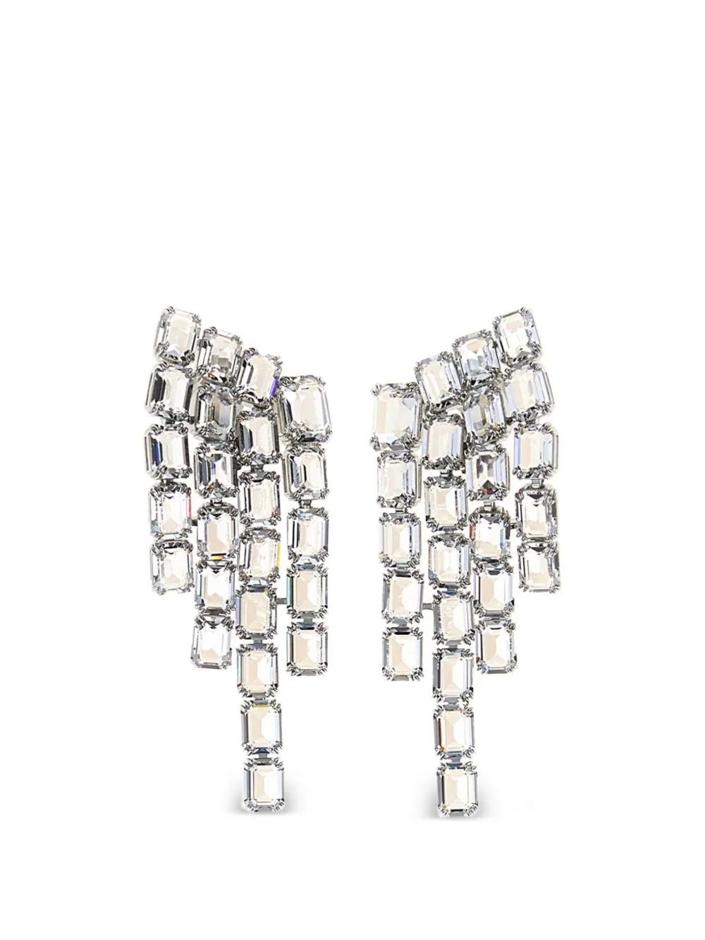 Swarovski Millenia rectangular clip earrings - Argento