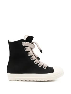 Rick Owens DRKSHDW lace-up Zip Sneakers | Black | FARFETCH
