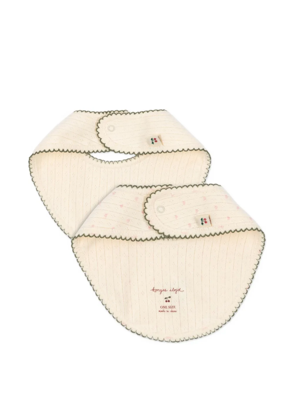  Konges Sløjd Minnie Bibs (set Of Two) - Neutrals 