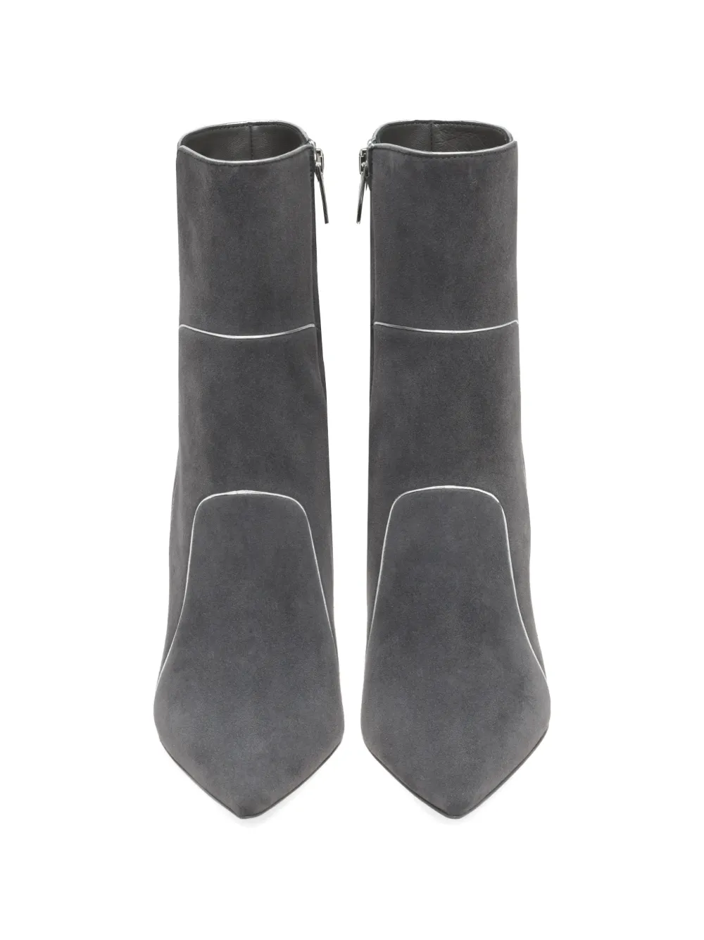 Gianvito Rossi pointed-toe panelled boots Grijs