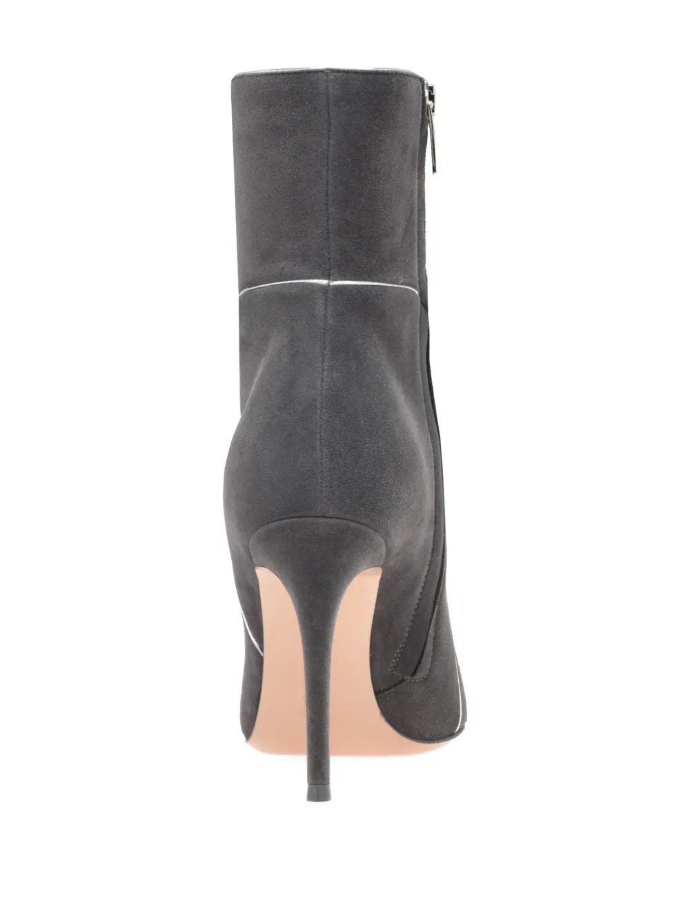 Gianvito Rossi pointed-toe panelled boots Grijs