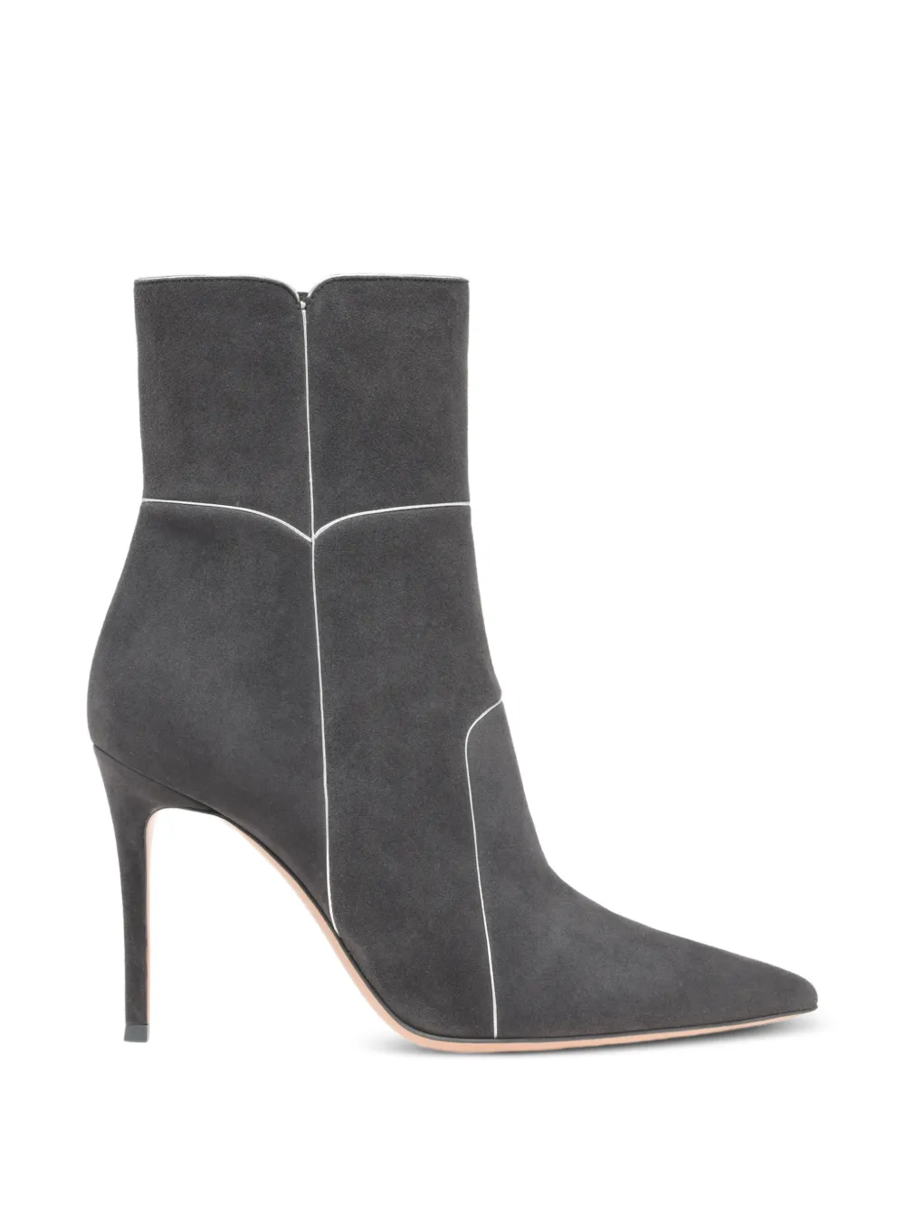Gianvito Rossi pointed-toe panelled boots Grijs
