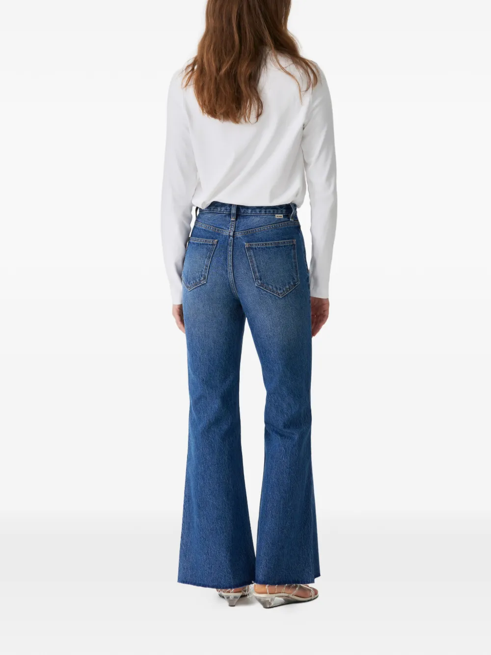 Hey Joanie Eclipse Fray Flared Jeans - Blue 