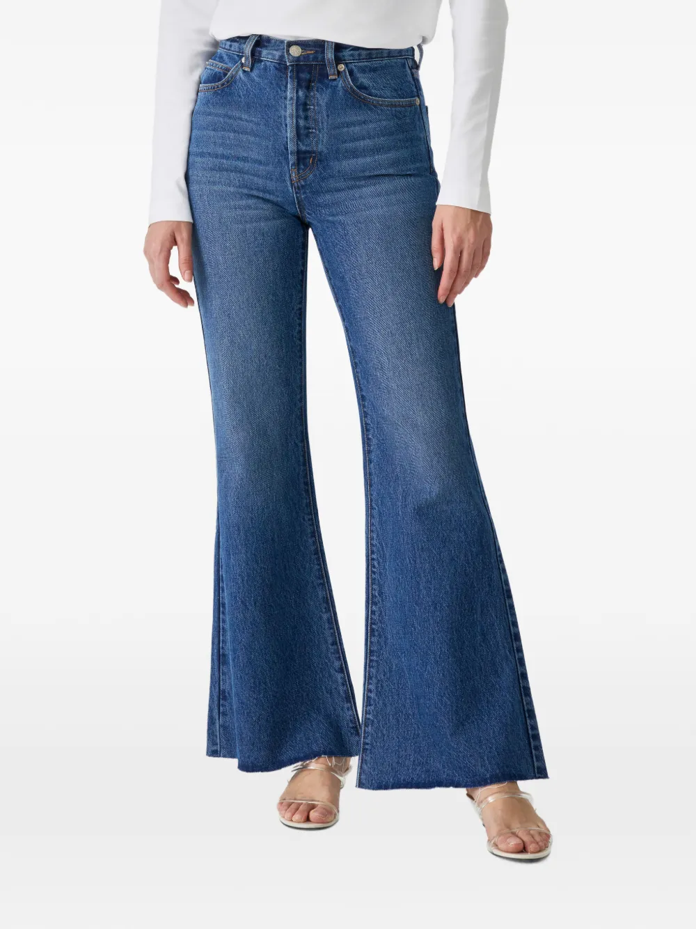 Hey Joanie Eclipse Fray flared jeans Blauw