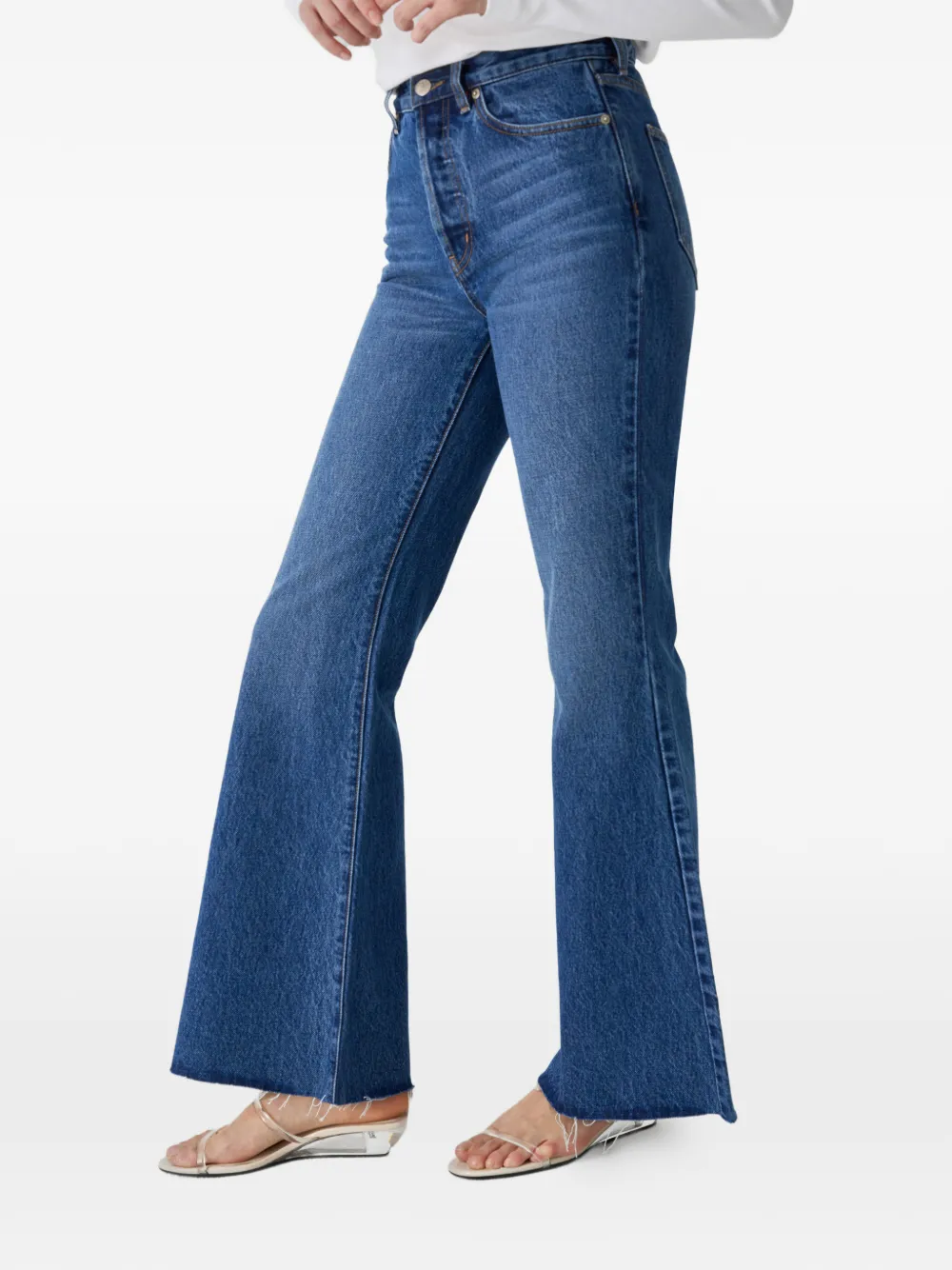Hey Joanie Eclipse Fray flared jeans Blauw