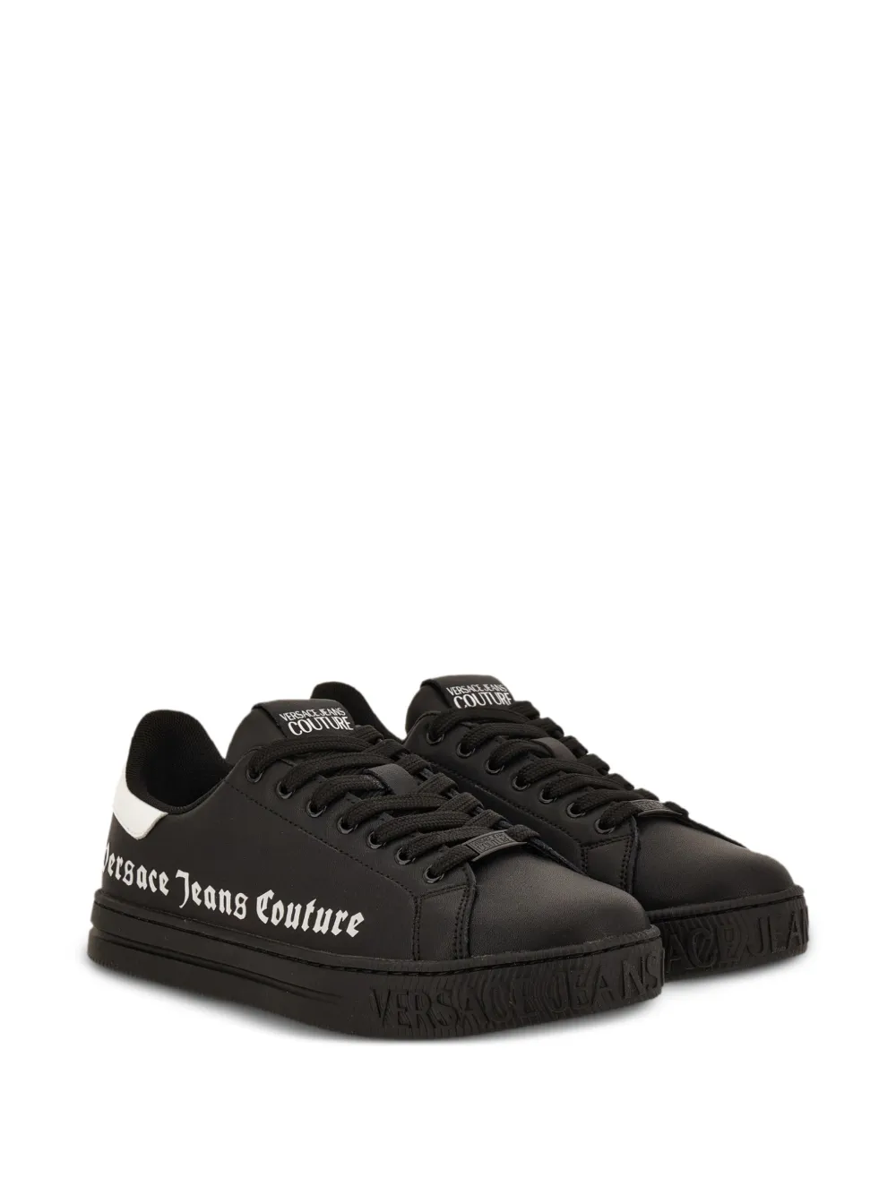Versace Jeans Couture Sneakers met logo Zwart