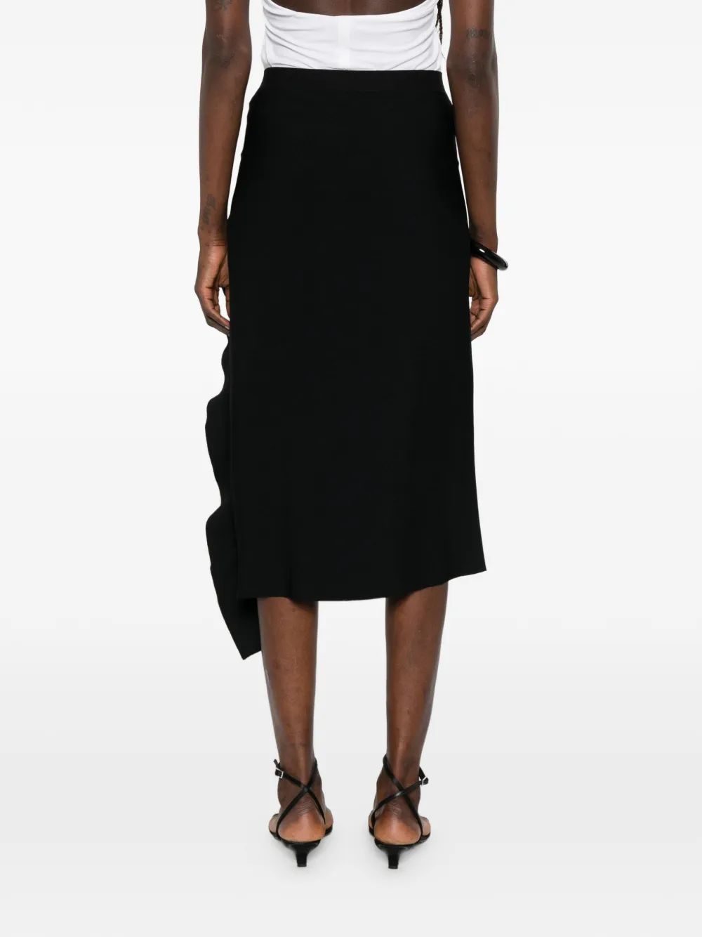 Liviana Conti Mini-rok met ruches Zwart