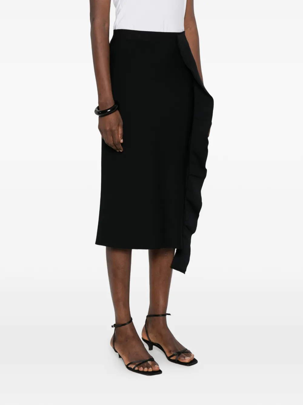 Liviana Conti Mini-rok met ruches Zwart