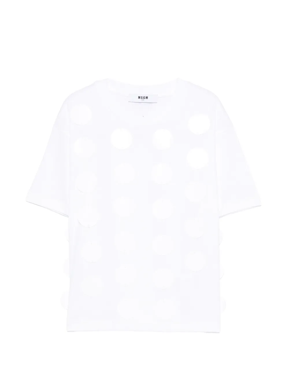 MSGM Kids polka dot T-shirt - Bianco