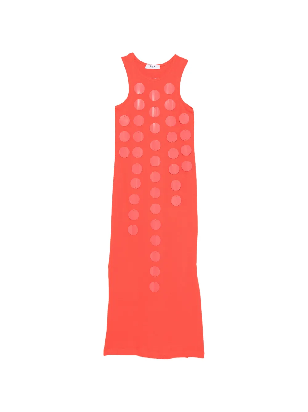 MSGM Kids circle-appliqué dress - Arancione