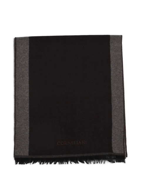 Corneliani striped cashmere scarf