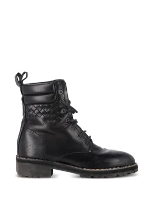 Bottega Veneta Pre-Owned Eldfell レザーコンバットブーツ | ブラック